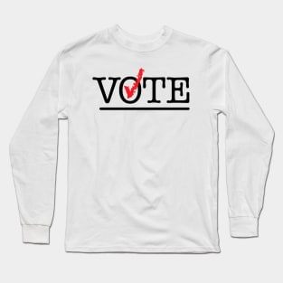 Vote Red Long Sleeve T-Shirt